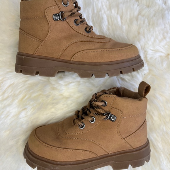 Zara Brown Hiking Combat Dress Boots Toddler 7c - Picture 3 of 6